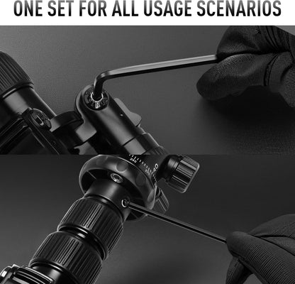 DISEN 13-Piece Metric Hex Key Set, Long Arm Ball End Allen Wrenches, 1.27–10mm, CR-V Steel