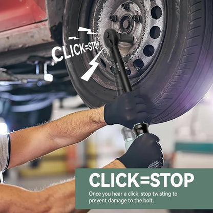 DISEN 9-Piece Click Torque Wrench Set, 1/4", 3/8" & 1/2" Drive, ±3% Accuracy with 6 Adapters