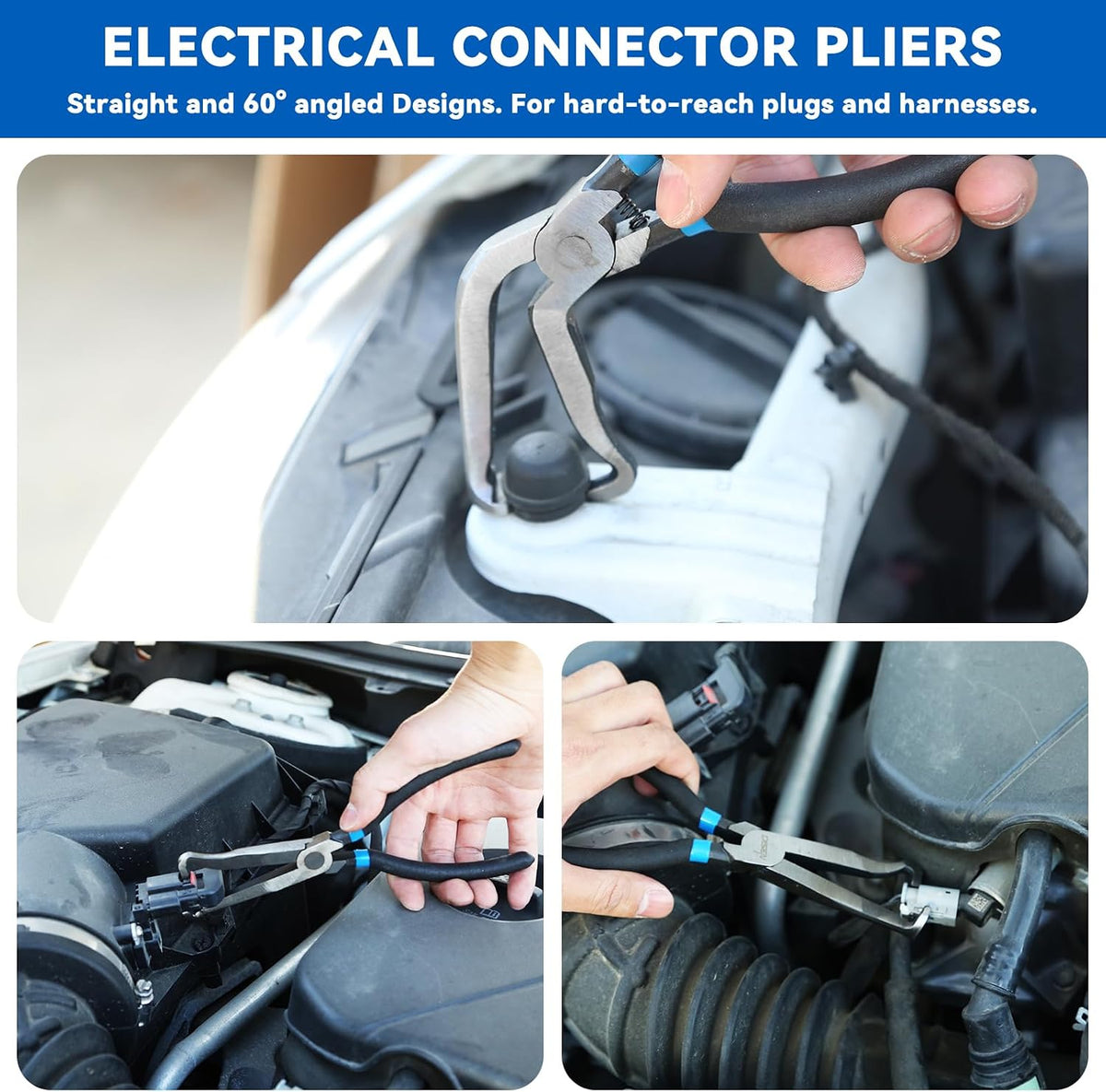 DISEN 13-Piece Automotive Disconnect Pliers Set, Electrical Connector Removal Tools for Fuel Lines, Hoses & Wiring Harnesses