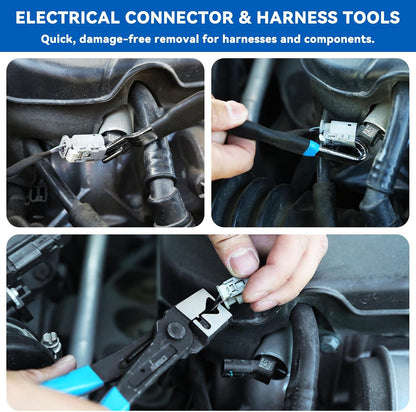 DISEN 13-Piece Automotive Disconnect Pliers Set, Electrical Connector Removal Tools for Fuel Lines, Hoses & Wiring Harnesses