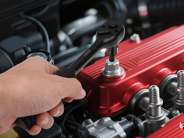 DISEN  Black Ratchet Wrench Set | 3-Piece, 1/4", 3/8" & 1/2" Drive Ratchet Handle, 90-Tooth